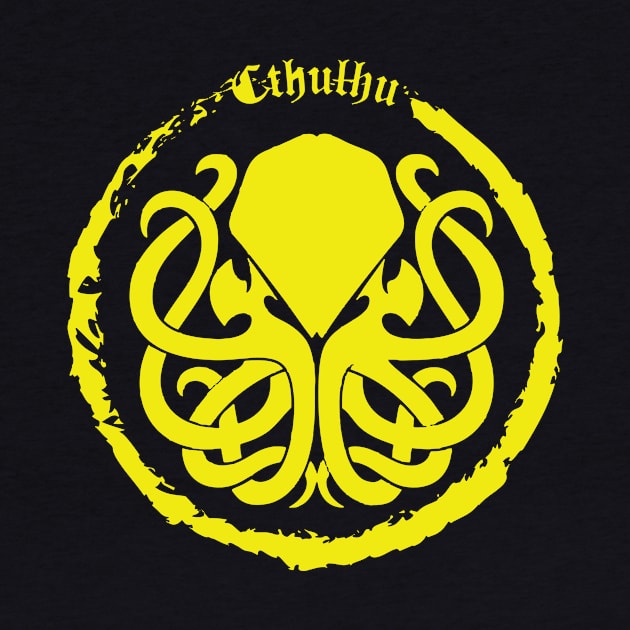 Cthulhu Logo Yellow by Milena93